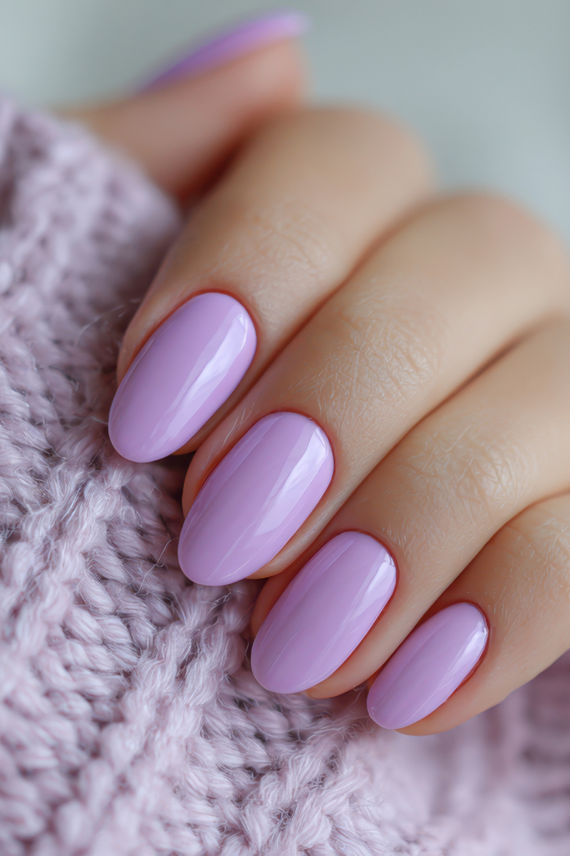 Mauve pink nail