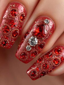 Red-Leopard-Print-Nail