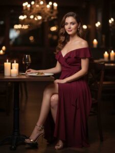 Off-Shoulder Wrap Dress