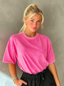 Pink Oversized Shirt and Shorts