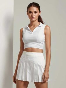 Pleated Midi Skirt + Knit Top Soft Girl Outfits