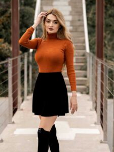 Oversized Sweater + Mini Skirt Soft Girl Outfits