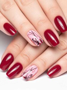 French-Red-nail
