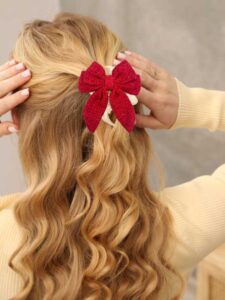 Red Ribbon Hair Ties