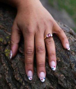 Clear Polish and Heart Accents