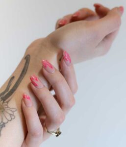 Clear Polish and Heart Accents