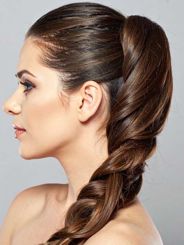 Loose Side Braid Ponytail