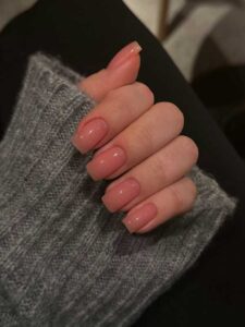 Translucent Pink Nails 